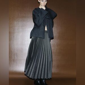 Zara Pleated Midi Skirt ZW Collection